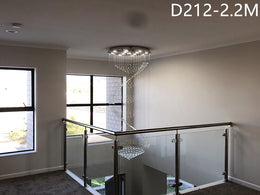 Crystal Drop Light D212-1.2m/2m/2.2m，Three Sizes - Galaxy Lighting NZ