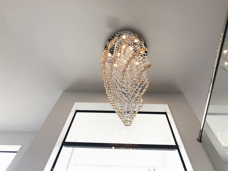 Amber Color Crystal Drop Light D213-2.2M - Galaxy Lighting NZ