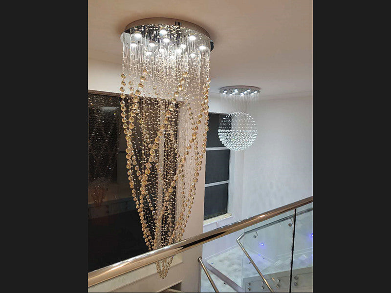 Amber Color Crystal Drop Light D213-2.2M - Galaxy Lighting NZ