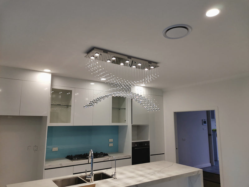 Crystal Pendant Light D214-1.2M (DEMO) - Galaxy Lighting NZ