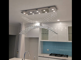 Crystal Pendant Light D214-1.2M (DEMO) - Galaxy Lighting NZ