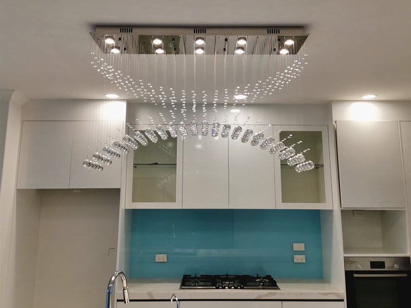 Crystal Pendant Light D214-1.2M (DEMO) - Galaxy Lighting NZ