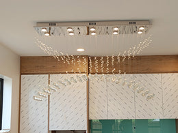 Crystal Pendant Light D214-1.2M (DEMO) - Galaxy Lighting NZ