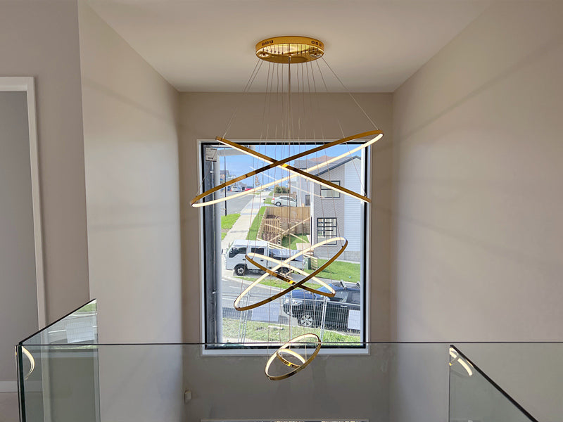Gold Color Modern LED Drop light D303-2.2m - Galaxy Lighting NZ