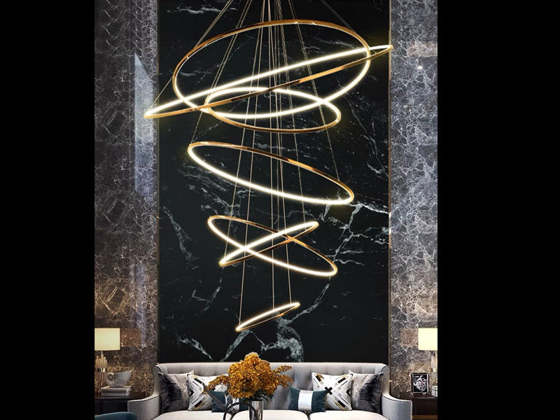 Gold Color Modern LED Drop light D303-2.2m - Galaxy Lighting NZ