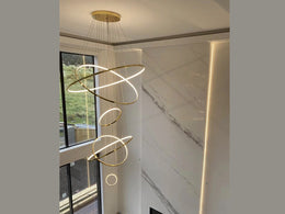 Gold Color Modern LED Drop light D303-2.2m - Galaxy Lighting NZ