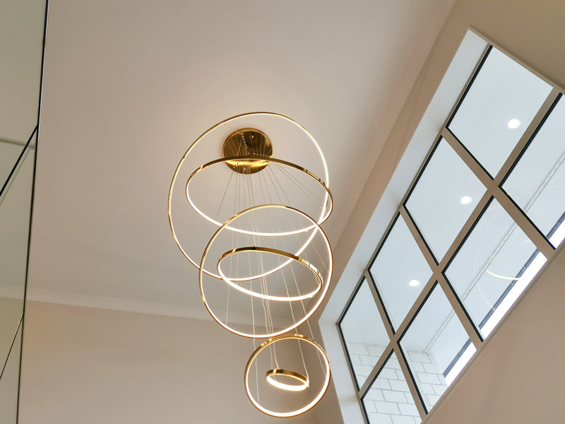 Gold Color Modern LED Drop light D303-2.2m - Galaxy Lighting NZ