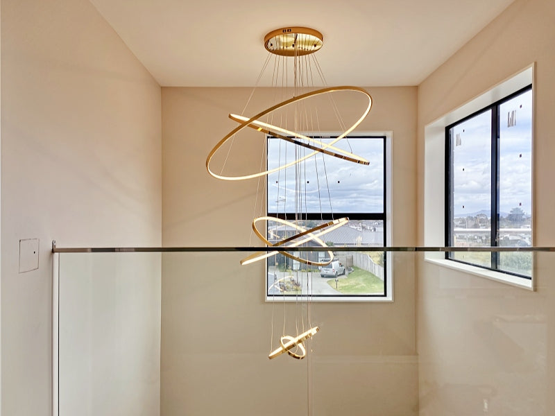 Gold Color Modern LED Drop light D303-2.2m - Galaxy Lighting NZ