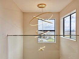 Gold Color Modern LED Drop light D303-2.2m - Galaxy Lighting NZ