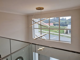 Gold Color Modern LED Drop light D303-2.2m - Galaxy Lighting NZ