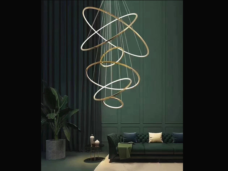 Gold Color Modern LED Drop light D303-2.2m - Galaxy Lighting NZ