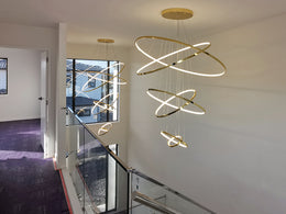 Gold Color Modern LED Drop light D303-2.2m - Galaxy Lighting NZ
