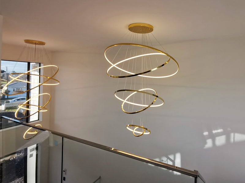 Gold Color Modern LED Drop light D303-2.2m - Galaxy Lighting NZ