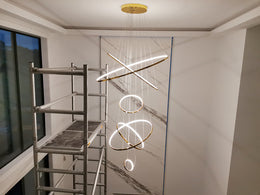 Gold Color Modern LED Drop light D303-2.2m - Galaxy Lighting NZ