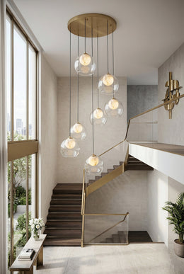 Glass LED Cluster Chandelier D305-650