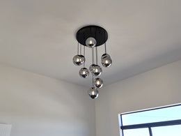 Smoky Grey Drop Light D306-60cm , Two Sizes - Galaxy Lighting NZ