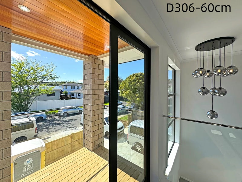 Smoky Grey Drop Light D306-60cm , Two Sizes