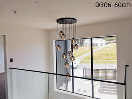 Smoky Grey Drop Light D306-60cm , Two Sizes