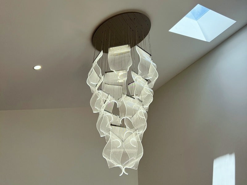 Stylish LED Drop Light D307-80cm-Chrome - Galaxy Lighting NZ