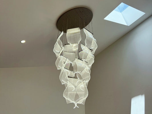 Stylish LED Drop Light D307-80cm-Chrome - Galaxy Lighting NZ