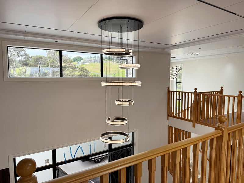 Color Change LED Drop Light D310-6Rings-1M - Galaxy Lighting NZ