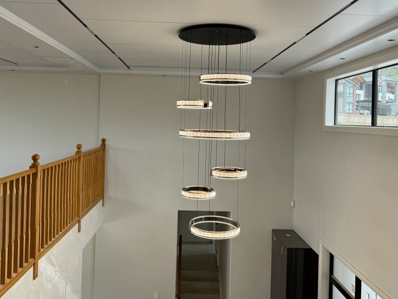 Color Change LED Drop Light D310-6Rings-1M (DEMO)