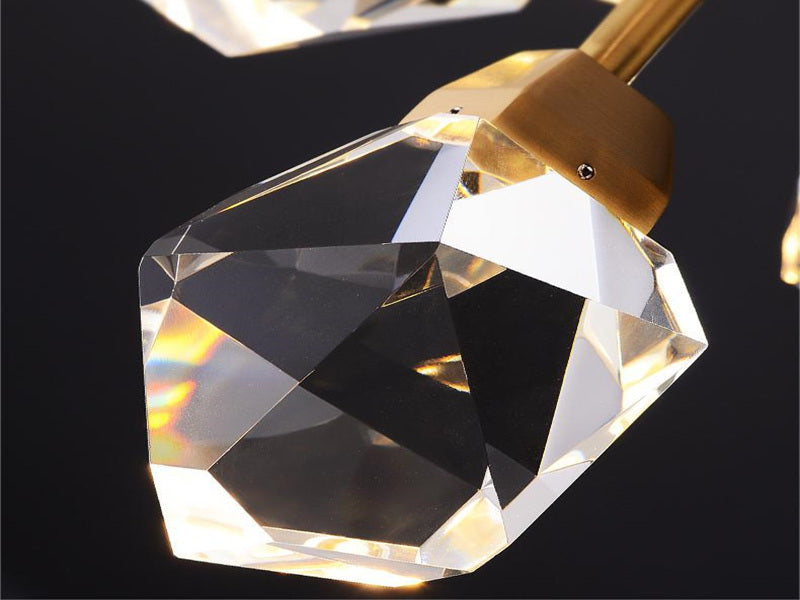 Gold Finsh With K9 Crystal LED Drop Light D319-80cm - Galaxy Lighting NZ