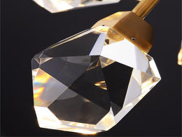 Gold Finsh With K9 Crystal LED Drop Light D319-80cm - Galaxy Lighting NZ