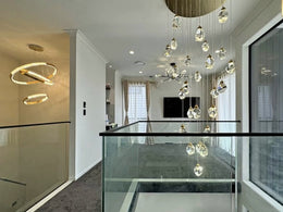 Gold Finsh With K9 Crystal LED Drop Light D319-80cm - Galaxy Lighting NZ
