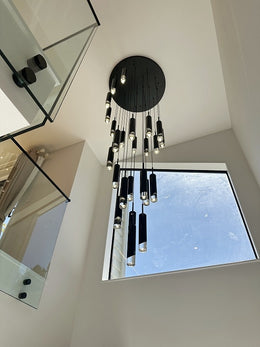 Black Finish Drop Light D320-80cm (DEMO) - Galaxy Lighting NZ