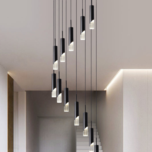 Black Finish Drop Light D320-80cm (DEMO) - Galaxy Lighting NZ