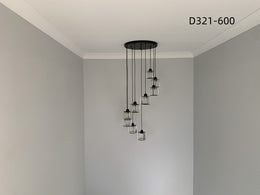 Vintage Black Finish With Glass Drop Light D321-60cm，Two Size - Galaxy Lighting NZ