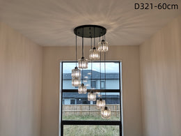 Vintage Black Finish With Glass Drop Light D321-60cm，Two Size - Galaxy Lighting NZ