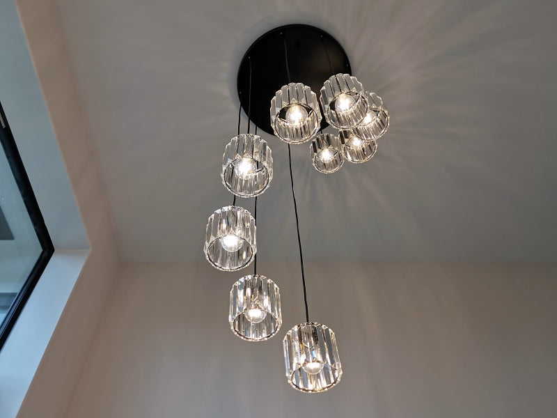 Vintage Black Finish With Glass Drop Light D321-60cm，Two Size - Galaxy Lighting NZ