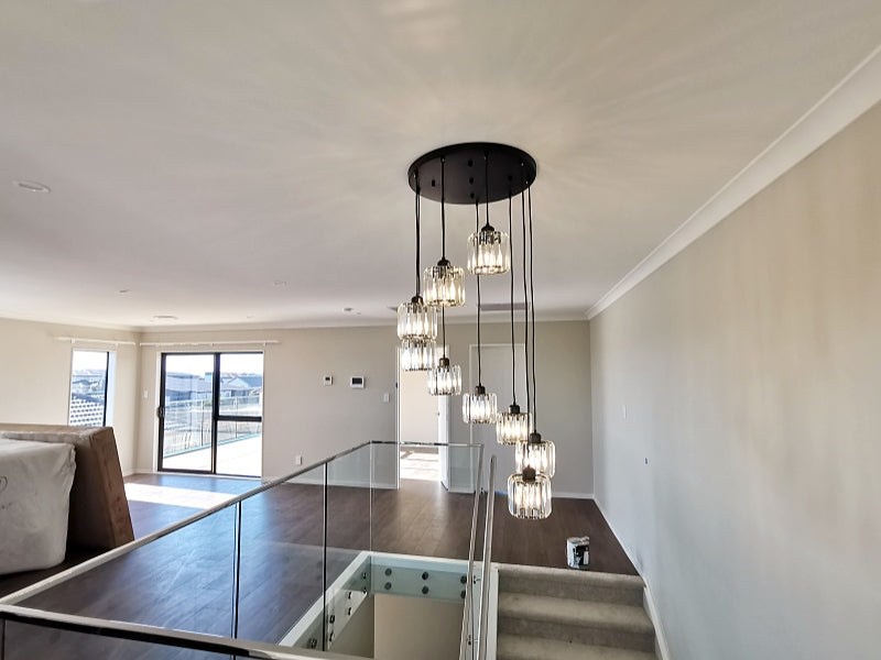 Vintage Black Finish With Glass Drop Light D321-60cm，Two Size - Galaxy Lighting NZ