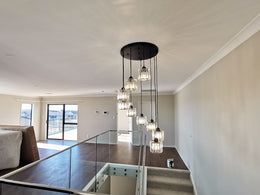 Vintage Black Finish With Glass Drop Light D321-60cm，Two Size - Galaxy Lighting NZ