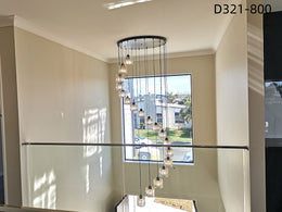 Vintage Black Finish With Glass Drop Light,D321-80cm，Two Sizes - Galaxy Lighting NZ