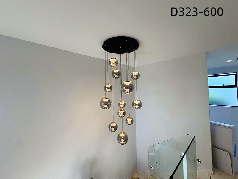 Color Change Smoky Grey LED Drop Light D323-650,Two Sizes - Galaxy Lighting NZ