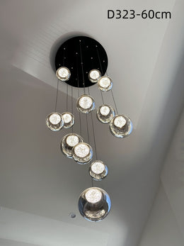 Color Change Smoky Grey LED Drop Light D323-650,Two Sizes - Galaxy Lighting NZ