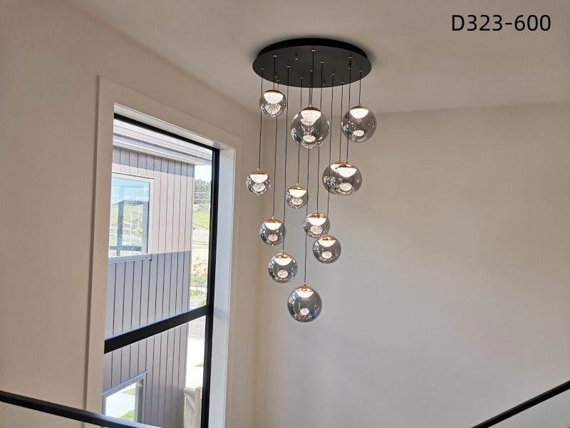 Color Change Smoky Grey LED Drop Light D323-650,Two Sizes - Galaxy Lighting NZ