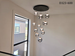 Color Change Smoky Grey LED Drop Light D323-650,Two Sizes - Galaxy Lighting NZ