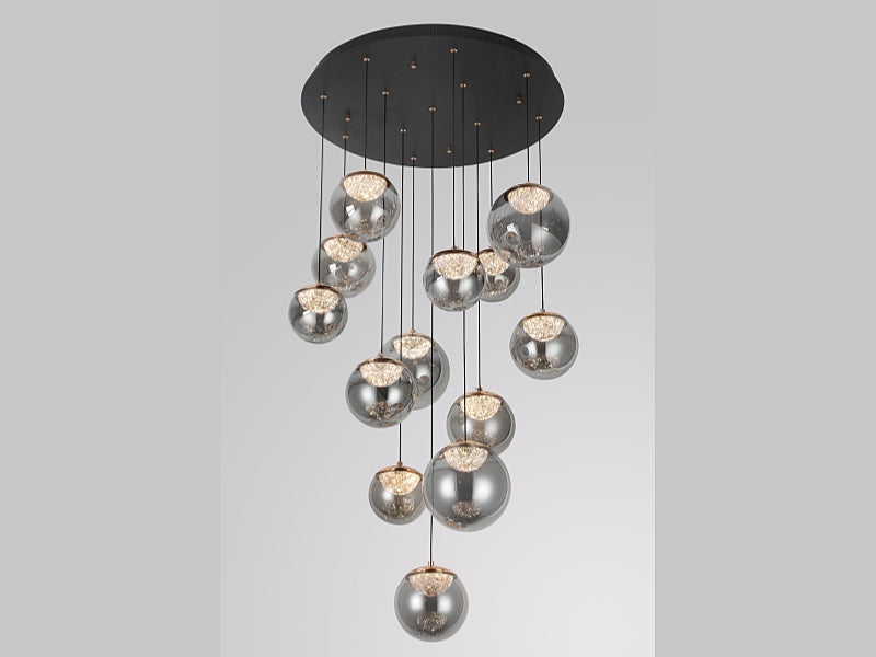 Color Change Smoky Grey LED Drop Light D323-650,Two Sizes - Galaxy Lighting NZ