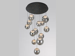 Color Change Smoky Grey LED Drop Light D323-650,Two Sizes - Galaxy Lighting NZ