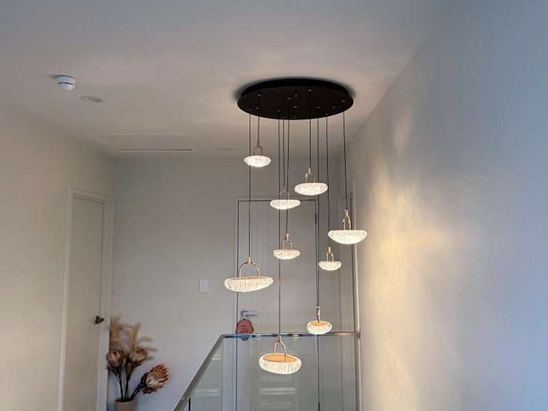 Unique Design LED Drop Light D324-70cm-9L - Galaxy Lighting NZ