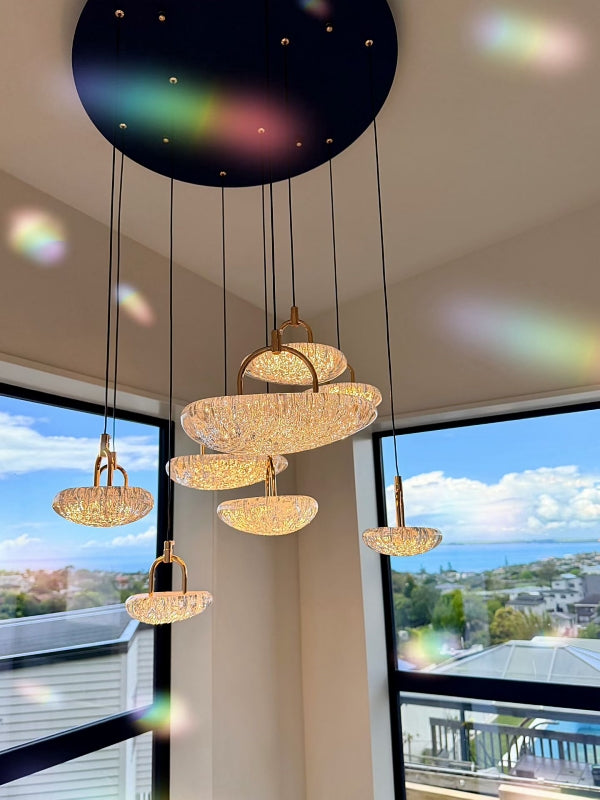 Unique Design LED Drop Light D324-70cm-9L - Galaxy Lighting NZ