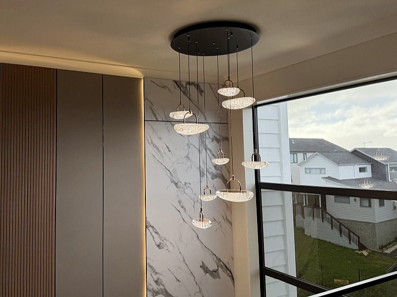 Unique Design LED Drop Light D324-70cm-9L - Galaxy Lighting NZ