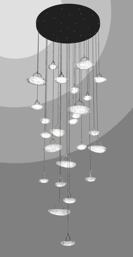 Unique Design LED Drop Light D325-95cm-25L - Galaxy Lighting NZ