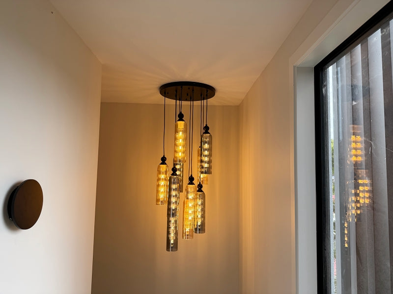 Glass Pendant Light D326-60cm - Galaxy Lighting NZ