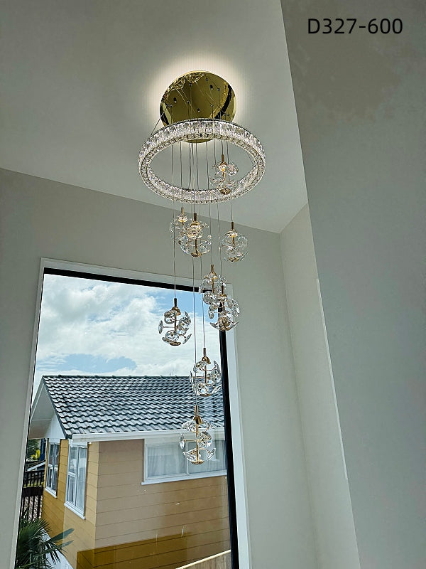 Color Change LED Drop Light With Remote Control D327-600,Two Sizes - Galaxy Lighting NZ