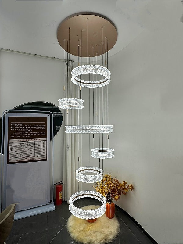 Remote Control Color Change LED Drop Light D332-6Rings